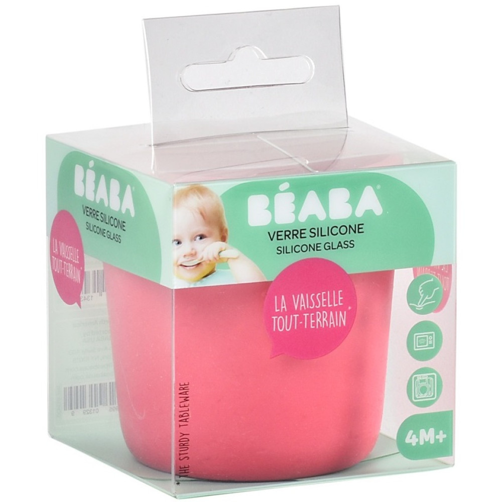 Стаканчик із силікону Beaba, рожевий (913435)