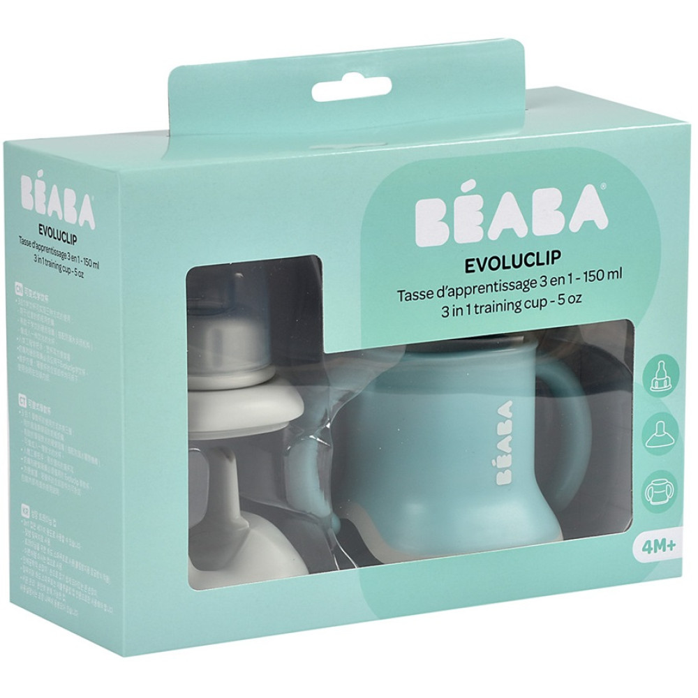 Поїльник 3 в 1 Beaba Evoluclip, Airy Green (913473) 