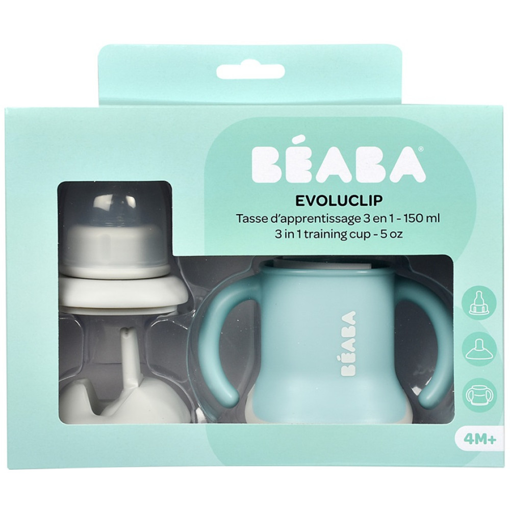 Поїльник 3 в 1 Beaba Evoluclip, Airy Green (913473) 