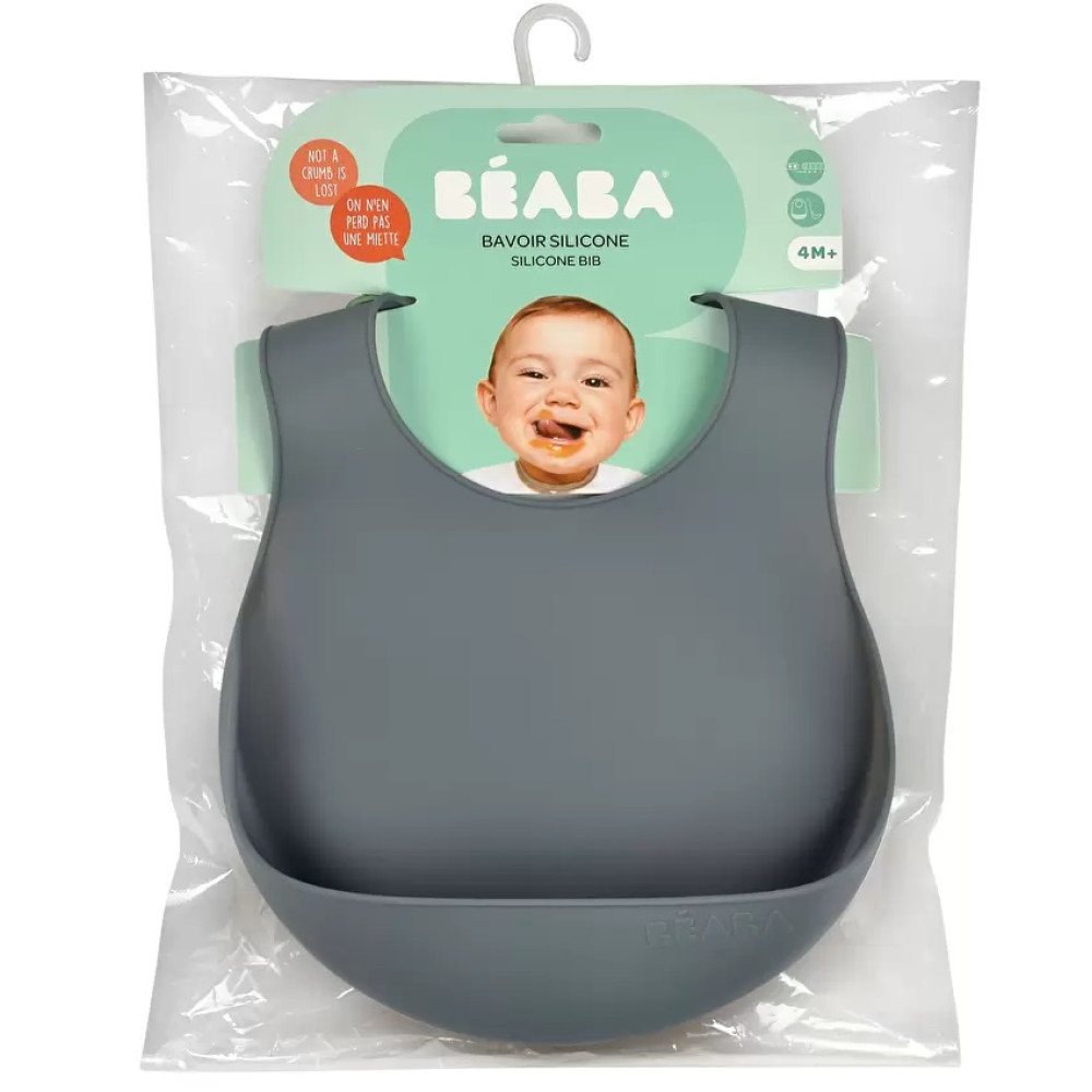 Нагрудник силиконовый Beaba, минерал (913558) 