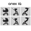 Anex iQ Basic - легка дитяча коляска 2в1 з прогулянковою коляскою для подорожей,  візок преміум з можливістю трансформації, 2 комплекти коліс більші і менші • Sienna