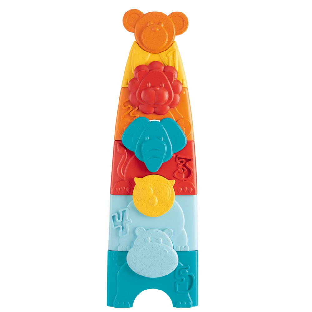 Іграшка-пірамідка 2 в 1 Chicco Eco+ Зообашня (11570.00)