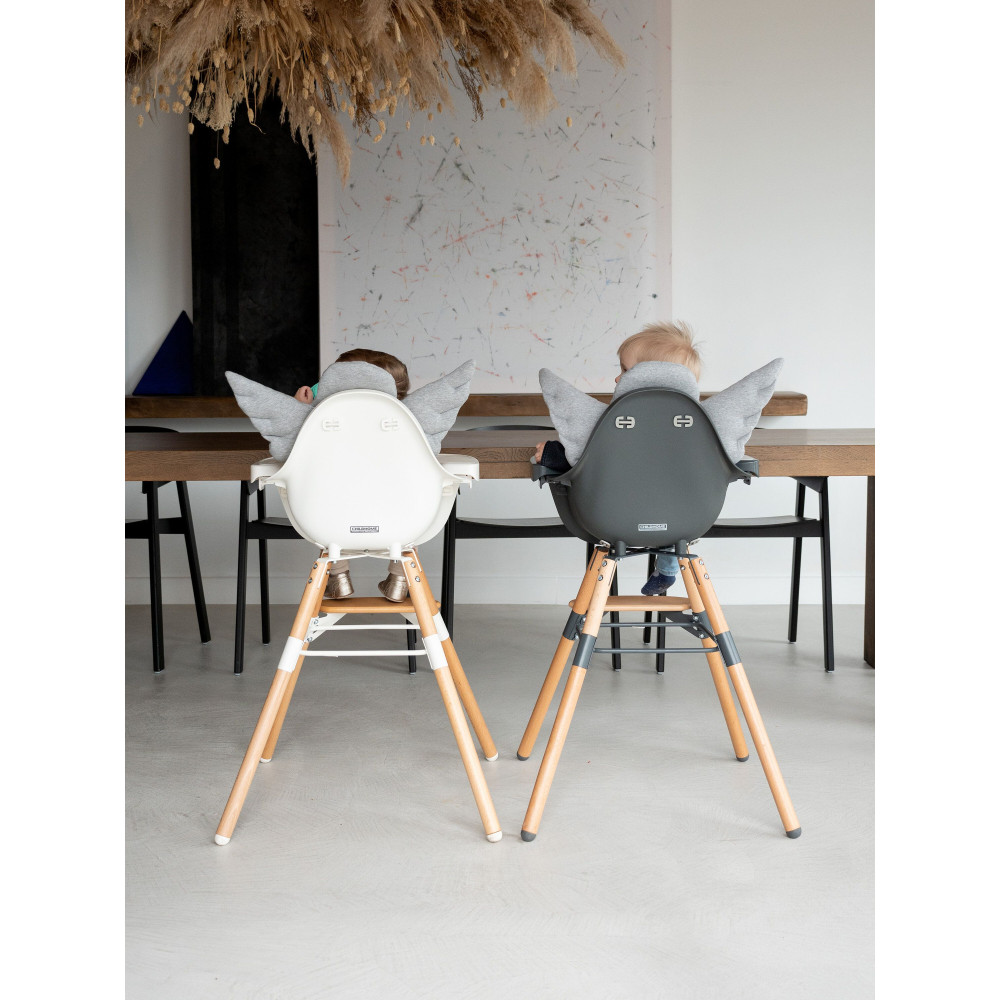 Стільчик для годування Childhome Evolu 2 з бампером, natural/anthracite (CHEVOCHNA)