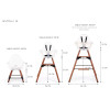Стульчик для кормления Childhome Evolu 2 с бампером, nut/frosted (CHEVOCHFR)