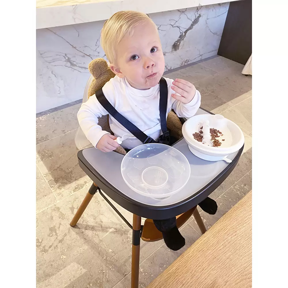 Стульчик для кормления Childhome Evolu 2 с бампером, nut/frosted (CHEVOCHFR) Стульчик для кормления Childhome Evolu 2 с бампером, nut/frosted (CHEVOCHFR)