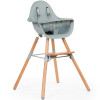 Стульчик для кормления Childhome Evolu 2 с бампером, natural/mint (CHEVOCHMI)