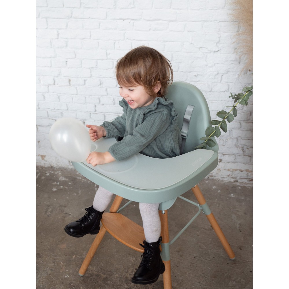 Столик к стулу для кормления Childhome Evolu с силиконовым подносом, mint (CHEVOTSMI)