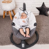 El Camino Cute ME 1116 - укачивающий центр для новорожденных, шезлонг-качель с автоматическим укачиванием (питание от сети и батареек АА, пульт ДУ, таймер, подвесная дуга с игрушками) • Dark Gray