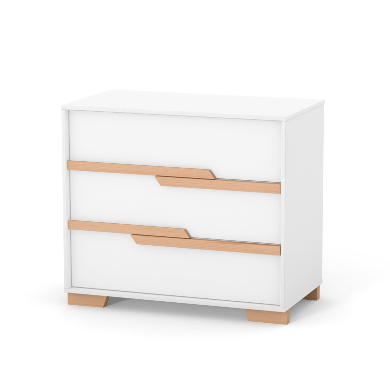 Veres Seattle | Верес Сиэтл 900 - комод (90 см) • Natural White | Бело-буковый