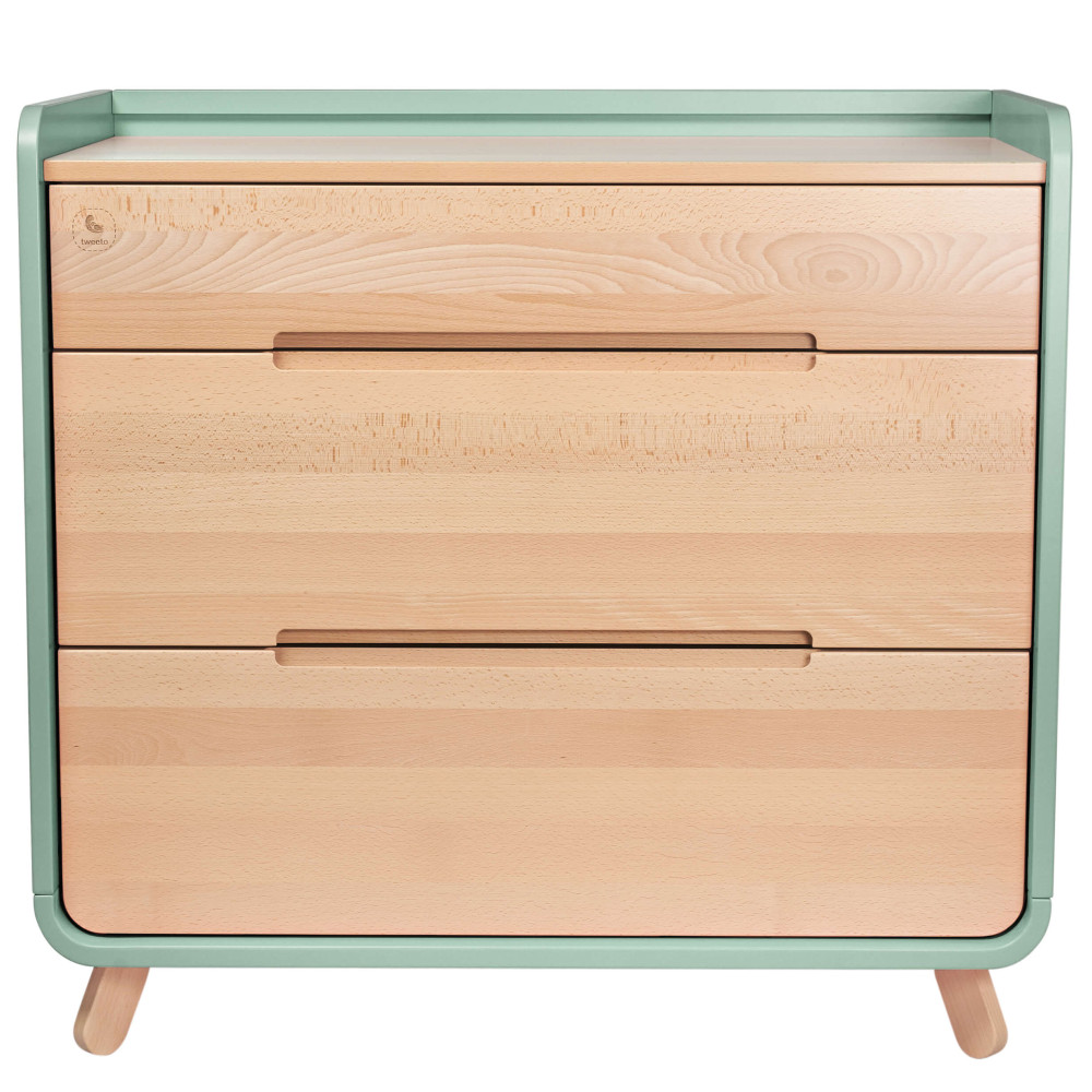 Комод-пеленатор Tweeto, натуральний з евкаліптом (Т 159) ВІТРИНА