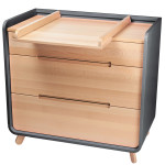 Комод-пеленатор Tweeto, натуральный з графітом (Т 160)