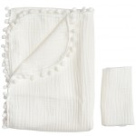 Плед Twins мусліновий 4-х шаровий + серветка, беж світлий (1620-PM-100х100-202)