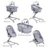 Chicco Baby Hug Pro 5 в 1 - детская кроватка для новорожденных, шезлонг, переносная кроватка, стульчик для кормления малышей и детей постарше • Earl Grey (87076.40)