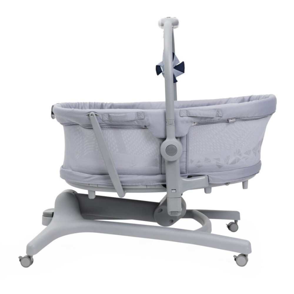 Chicco Baby Hug Pro 5 в 1 - детская кроватка для новорожденных, шезлонг, переносная кроватка, стульчик для кормления малышей и детей постарше • Earl Grey (87076.40)