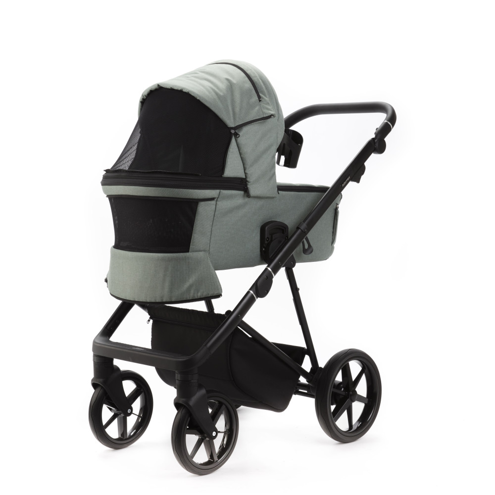 Коляска 2 в 1 Adamex Vasco TK-99 серая ткань (VTK990000)