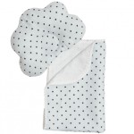 Плед и подушка Twins муслин маршмелоу Звезды 110х80, голубой (1411-TMPO-04S)