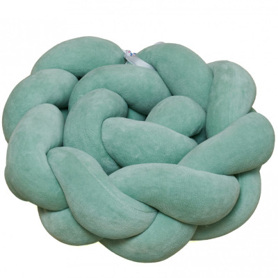 Бампер - косичка Twins 3-х прядна 240 см, темний ментол (2020-K3-240-31)