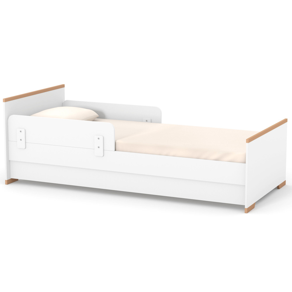 Veres Seattle | Верес Сіетл - дитяче підліткове ліжко (190х80 см) • White Natural | Біло-буковий