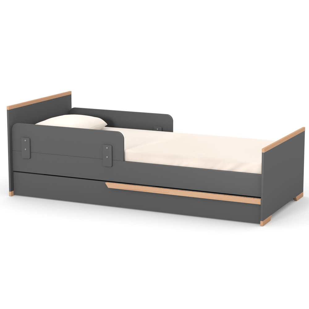 Veres Seattle | Верес Сіетл - дитяче підліткове ліжко (190х80 см) • Anthracite Natural | Темно-сірий