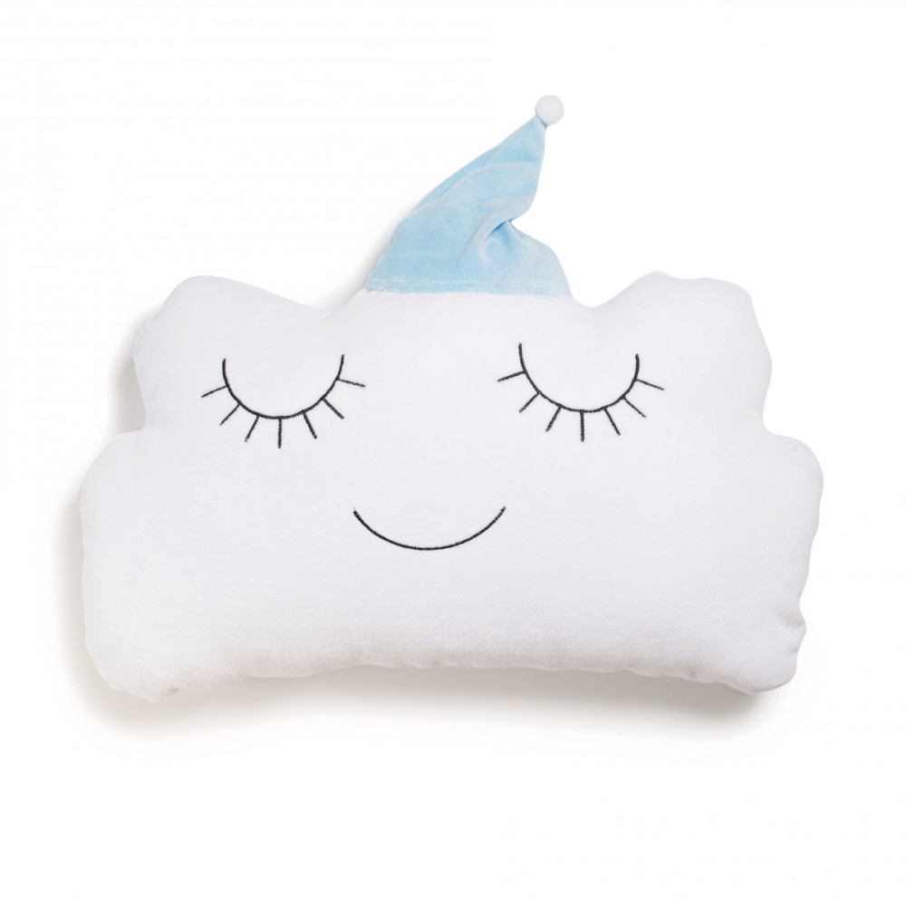 Бампер - подушка Twins Cloud, білий/блакитний (7099-DC-04)