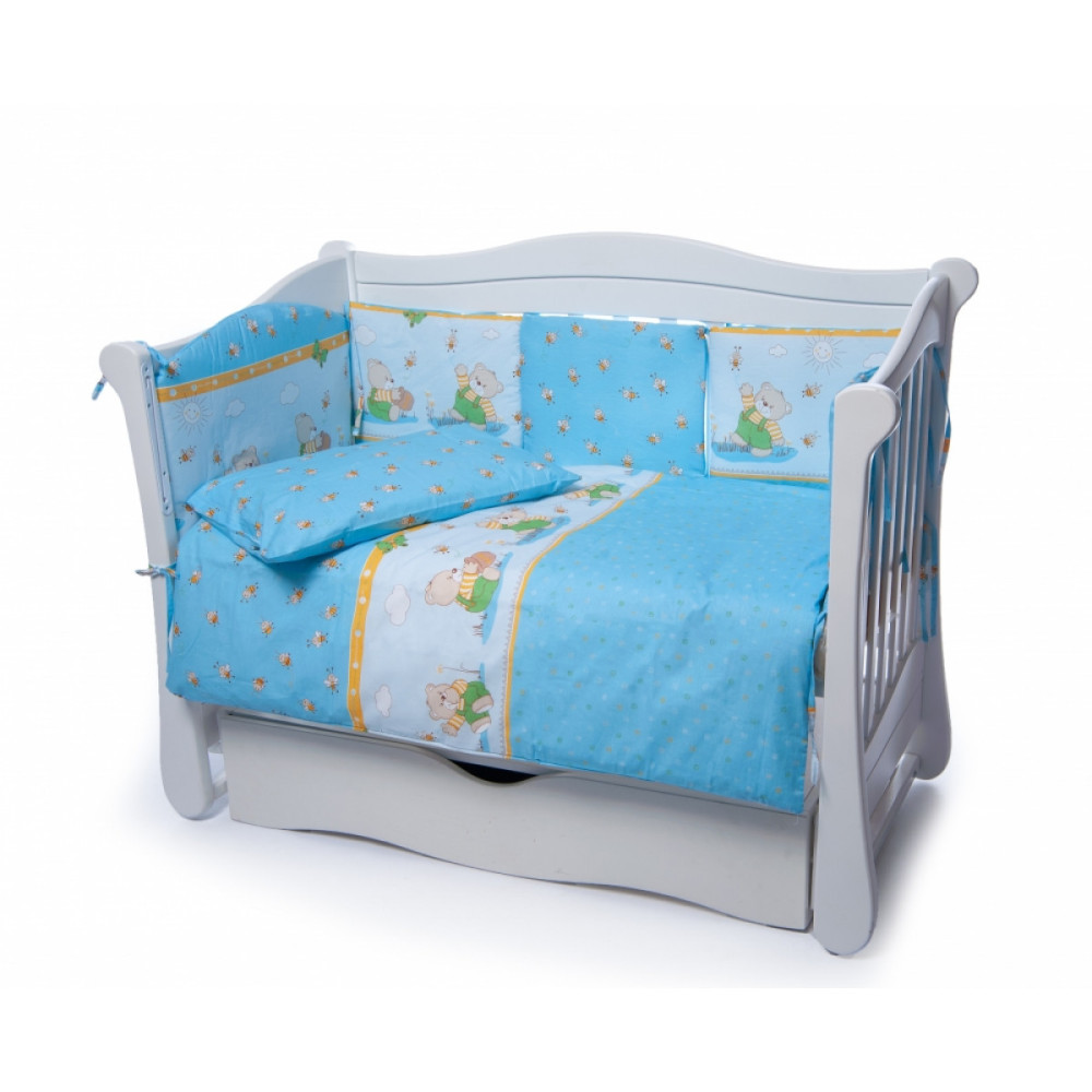Бампер Twins Comfort Медуни, блакитний (2051-C-011)