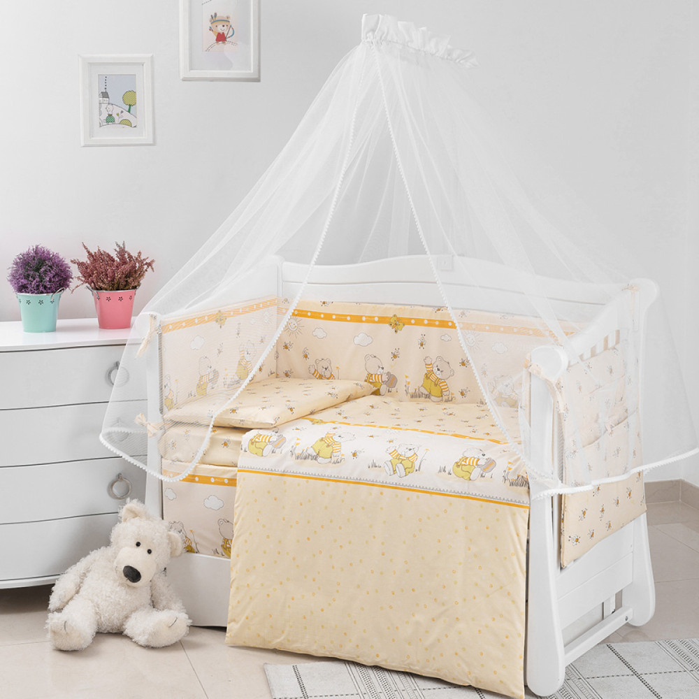 Бампер Twins Comfort Пухнасті ведмедики, жовтий (2051-C-014)
