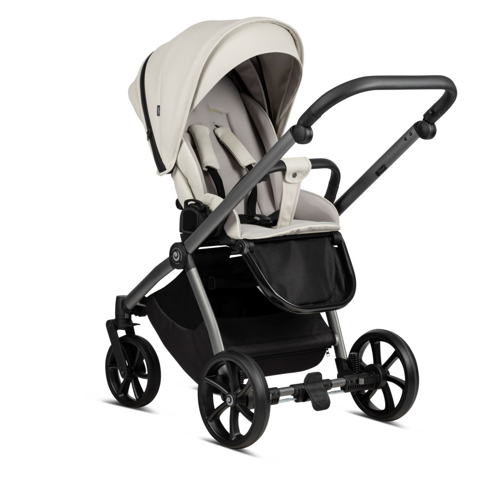 Коляска 2 в 1 Tutis Mio Leather 057 Light grey