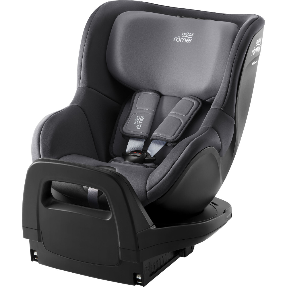 Britax Romer Dualfix PRO - автокресло для новорожденного (от 0 до 4 лет / 40 - 105 см) с функцией поворота на 360 градусов (против и по ходу движения), с креплением ISOFIX • Midnight Grey