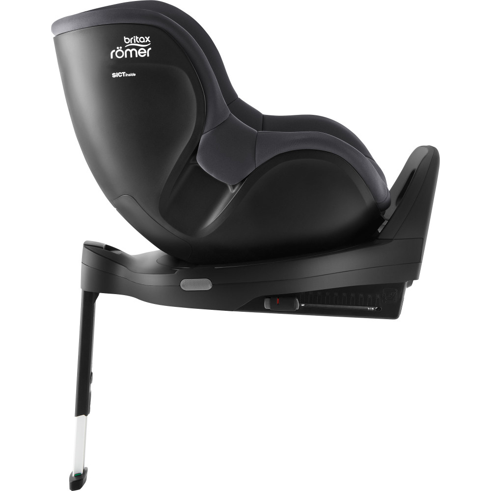 Britax Romer Dualfix PRO - автокресло для новорожденного (от 0 до 4 лет / 40 - 105 см) с функцией поворота на 360 градусов (против и по ходу движения), с креплением ISOFIX • Midnight Grey