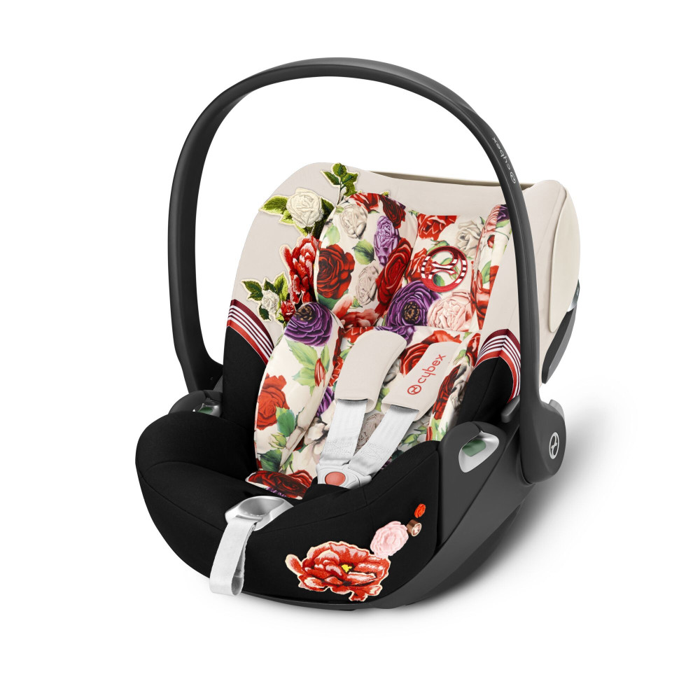 Cybex Cloud T i-Size - автокресло для новорожденного (от 0 до 24 месяцев / 45 - 87 см рост), раскладывающееся до лежачего положения • Spring Blossom Light