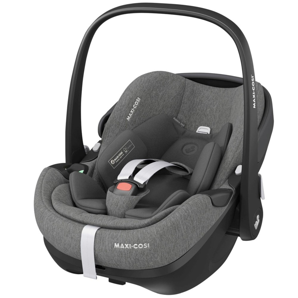 Maxi-Cosi Pebble 360 Pro - автокрісло для новонароджених (автолюлька), розкладається до лежачого положення (від 0 до 18 місяців / 40 - 87 см) • Essential Grey