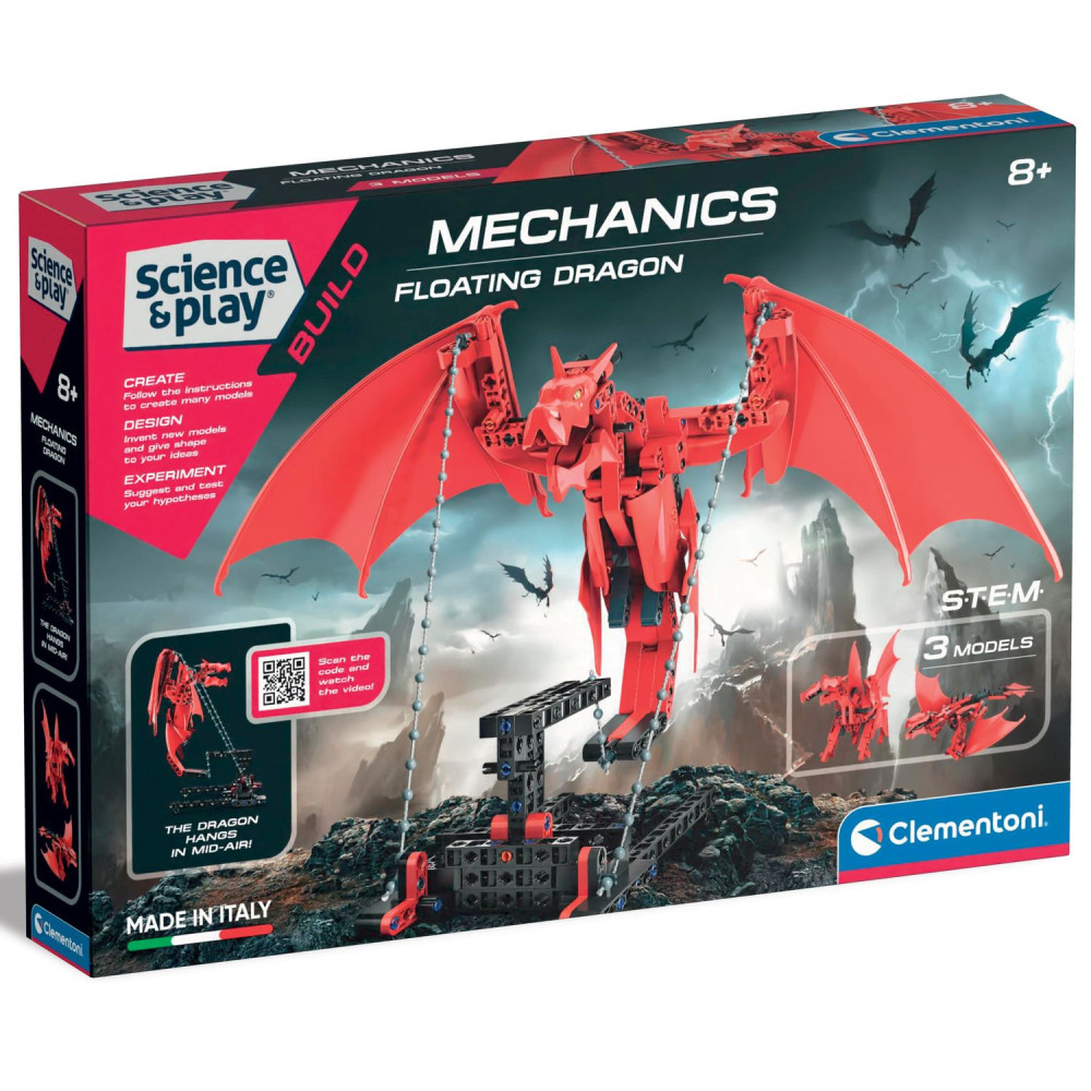 Конструктор Clementoni Floating Dragon, серия Science & Play, 220 деталей (75065)