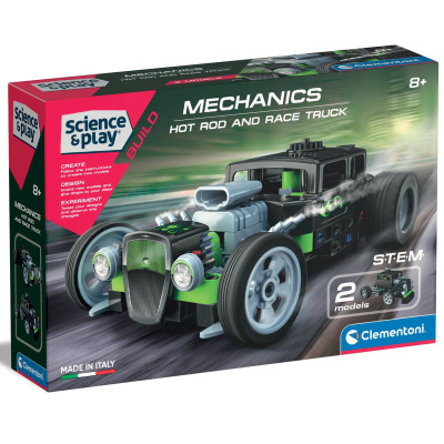 Конструктор Clementoni Hot Rod & Race Truck, серія Science & Play, 120 деталей (75076)
