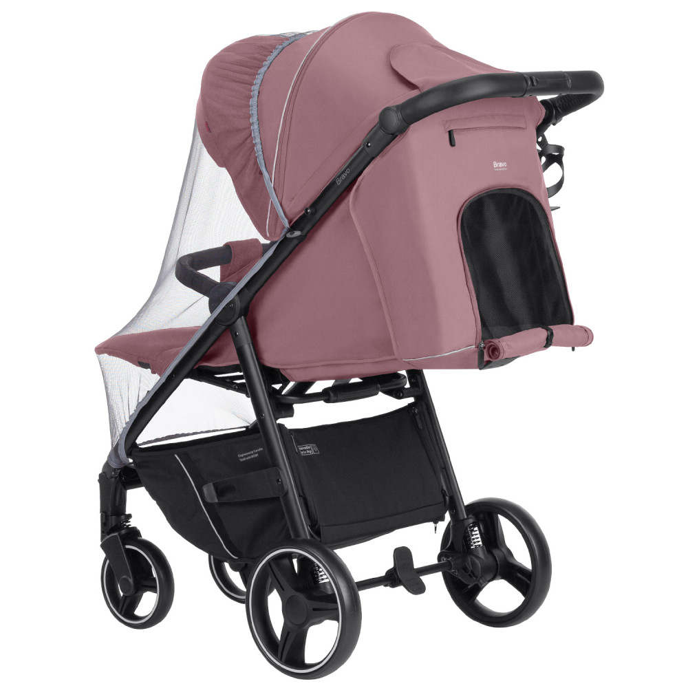 Carrello Bravo BF CRL-8512 - прогулянкова коляска для бездоріжжя, всесезонний візок • Crystal Pink
