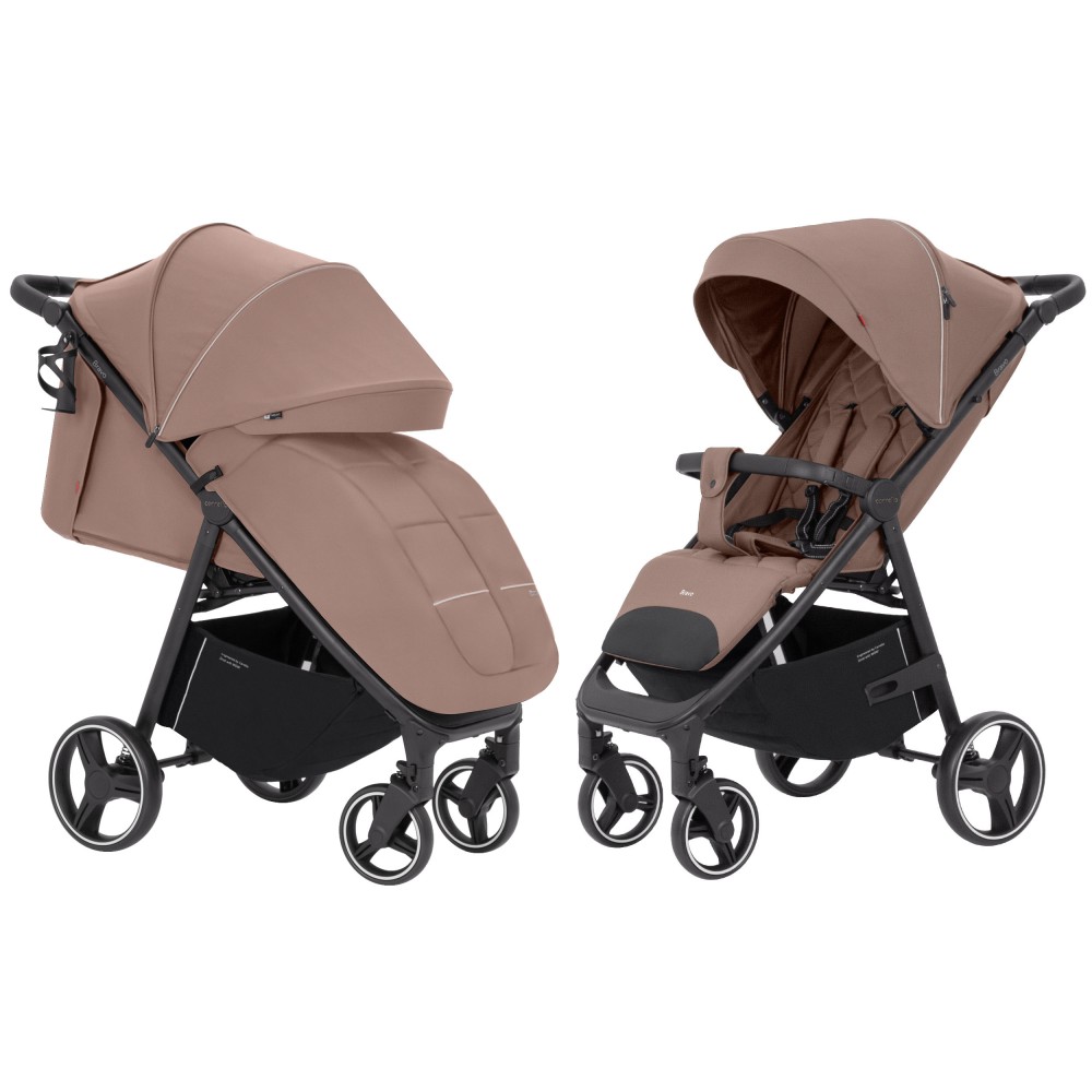 Carrello Bravo CRL-8512 - прогулянкова коляска для бездоріжжя, всесезонний візок • Royal Beige