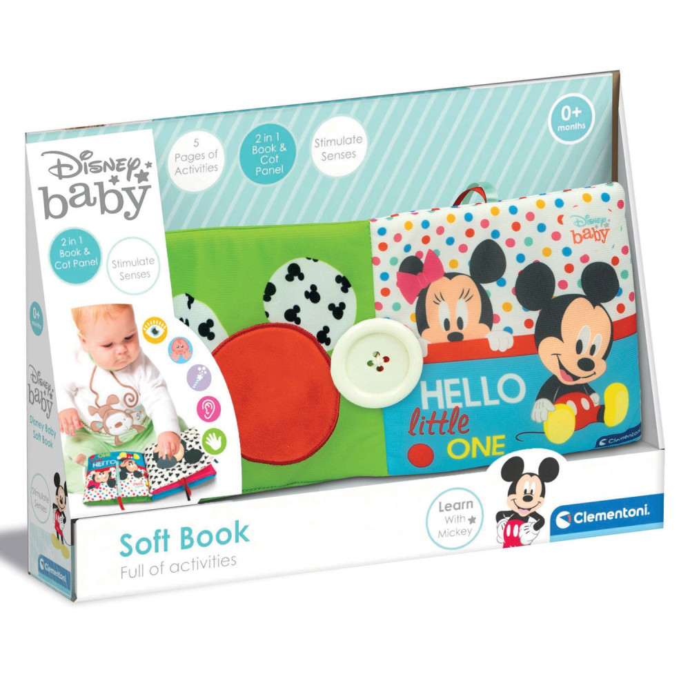 М'яка іграшка-книга Clementoni Soft Book, серія Disney Baby (17721)