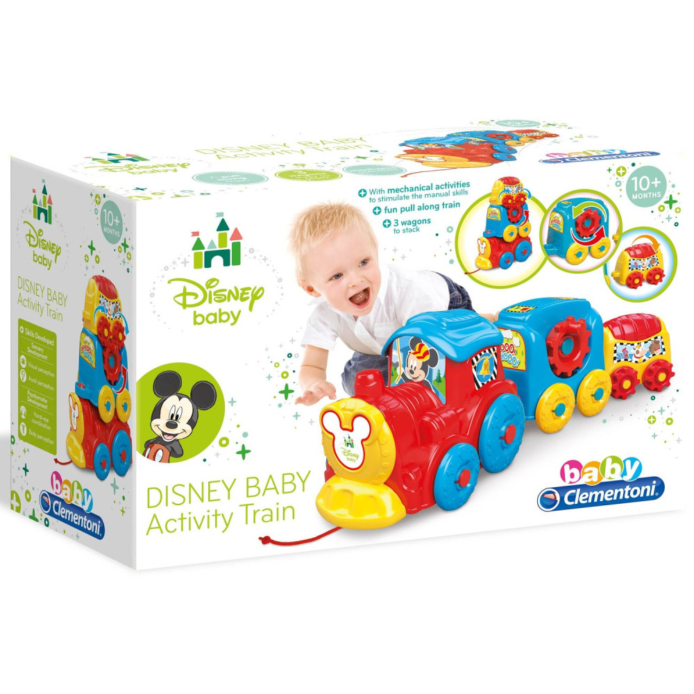 Игрушка-каталка развивающая Clementoni Activity Train, серия Disney Baby (17168)