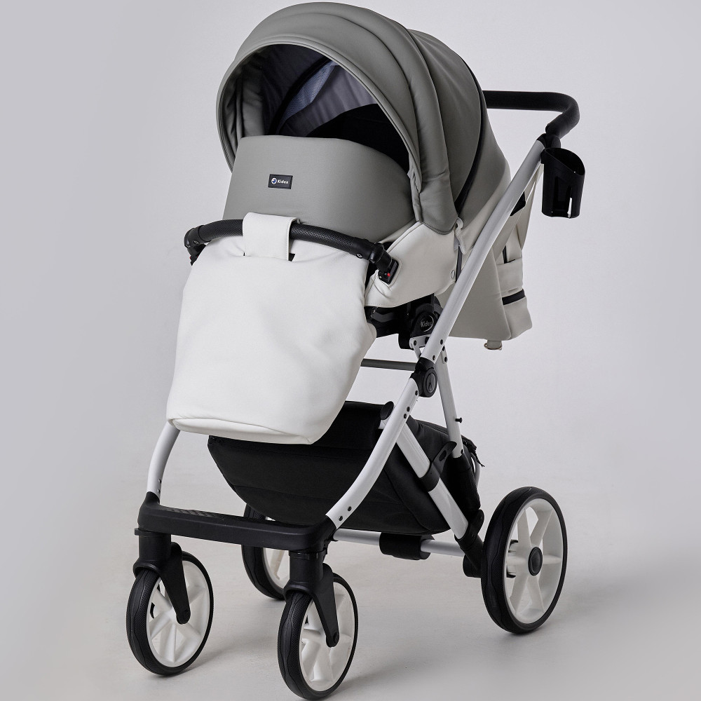 Коляска 2 в 1 Kidex M-Fly Light Grey White