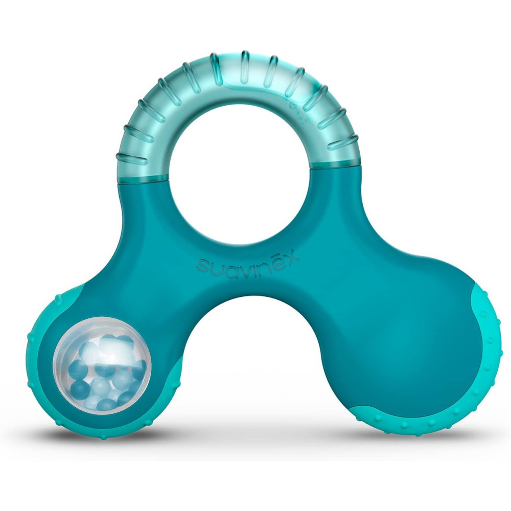 Прорізувач Suavinex з брязкальцем бірюзовий (400269/6)