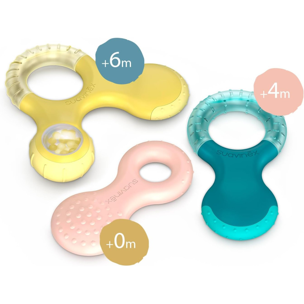 Прорізувач Suavinex з брязкальцем бірюзовий (400269/6)