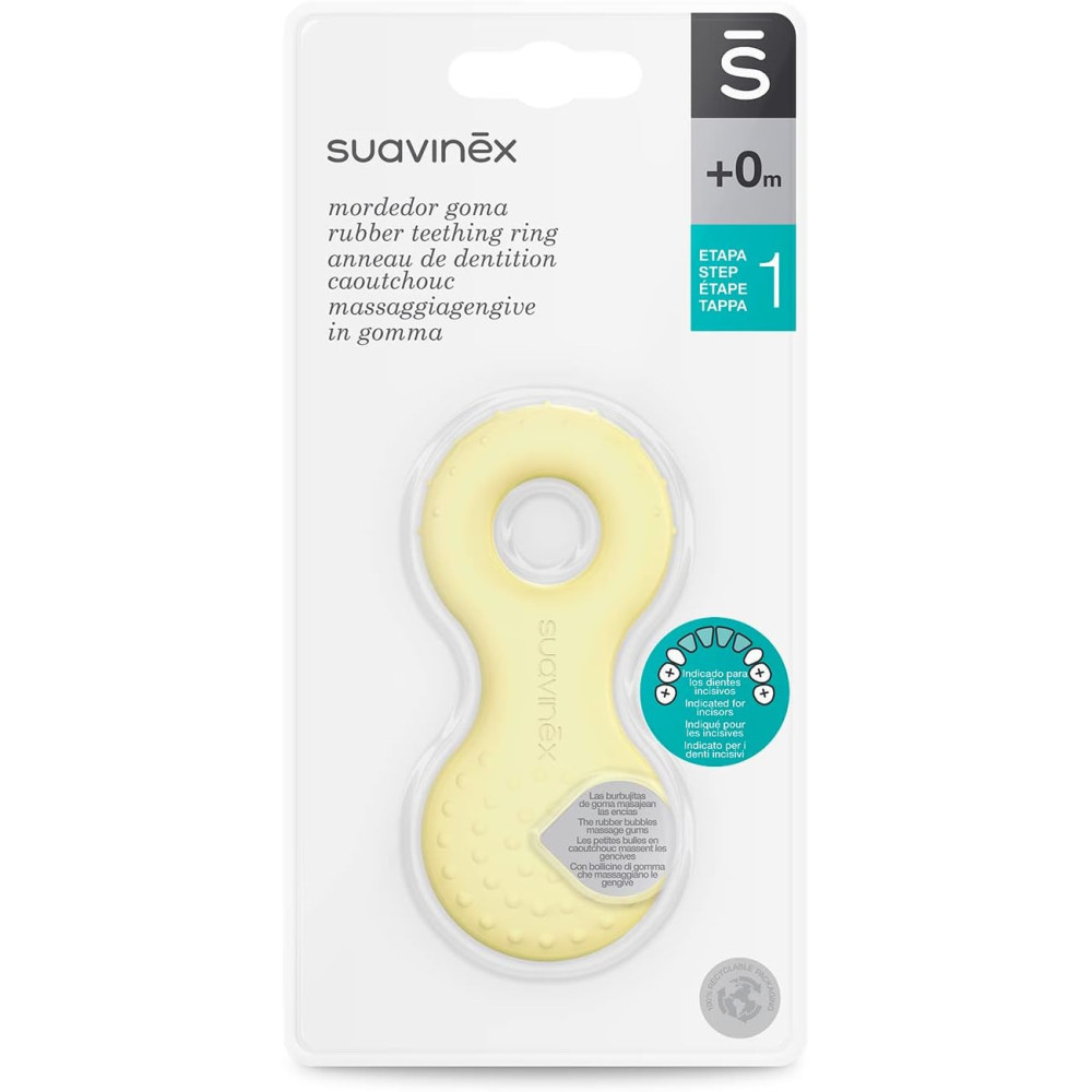 Прорезыватель Suavinex с пузырьками, желтый (400267/5)