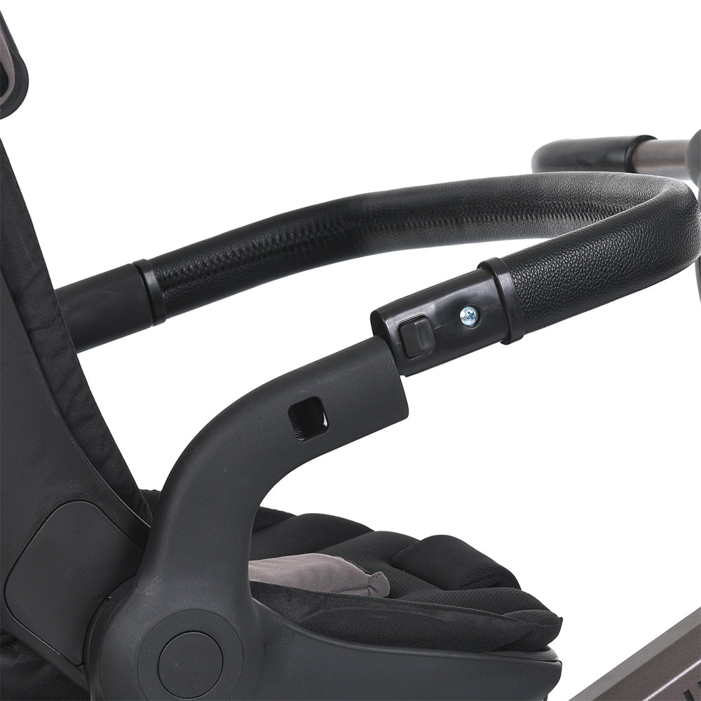 Turbo Trike MT 1002-8 - дитячий триколісний велосипед з батьківською ручкою, поворотне сидіння 360, складне кермо, ігрова панель, пластиковий кошик (від 1.5 до 3 років) • Світло-сірий