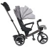 Turbo Trike MT 1002-8 - дитячий триколісний велосипед з батьківською ручкою, поворотне сидіння 360, складне кермо, ігрова панель, пластиковий кошик (від 1.5 до 3 років) • Світло-сірий