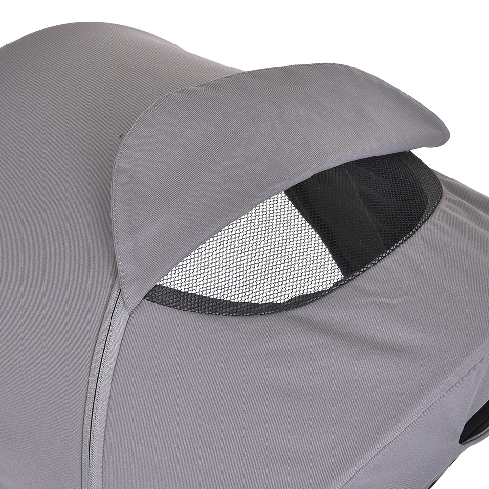 Turbo Trike MT 1002-8 - дитячий триколісний велосипед з батьківською ручкою, поворотне сидіння 360, складне кермо, ігрова панель, пластиковий кошик (від 1.5 до 3 років) • Світло-сірий