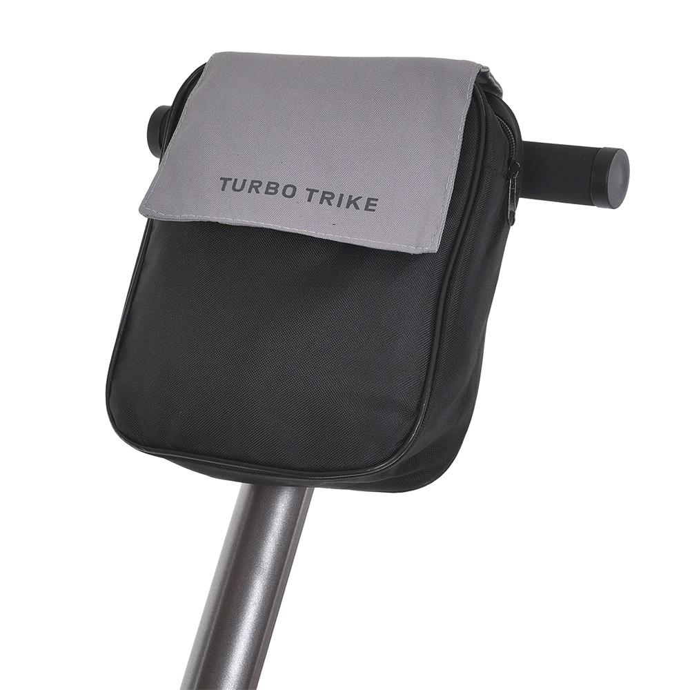 Turbo Trike MT 1002-8 - дитячий триколісний велосипед з батьківською ручкою, поворотне сидіння 360, складне кермо, ігрова панель, пластиковий кошик (від 1.5 до 3 років) • Світло-сірий