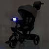 Turbo Trike MT 1002-8 - дитячий триколісний велосипед з батьківською ручкою, поворотне сидіння 360, складне кермо, ігрова панель, пластиковий кошик (від 1.5 до 3 років) • Світло-сірий