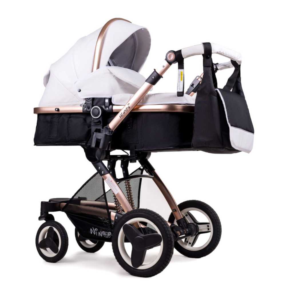 Коляска 2 в 1 Ninos Bono White Black (NB2019WB)