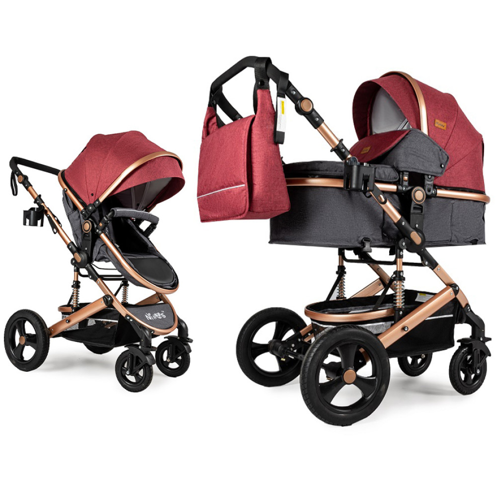 Коляска 2 в 1 Ninos Brava New Red (NB2021NEWRG)