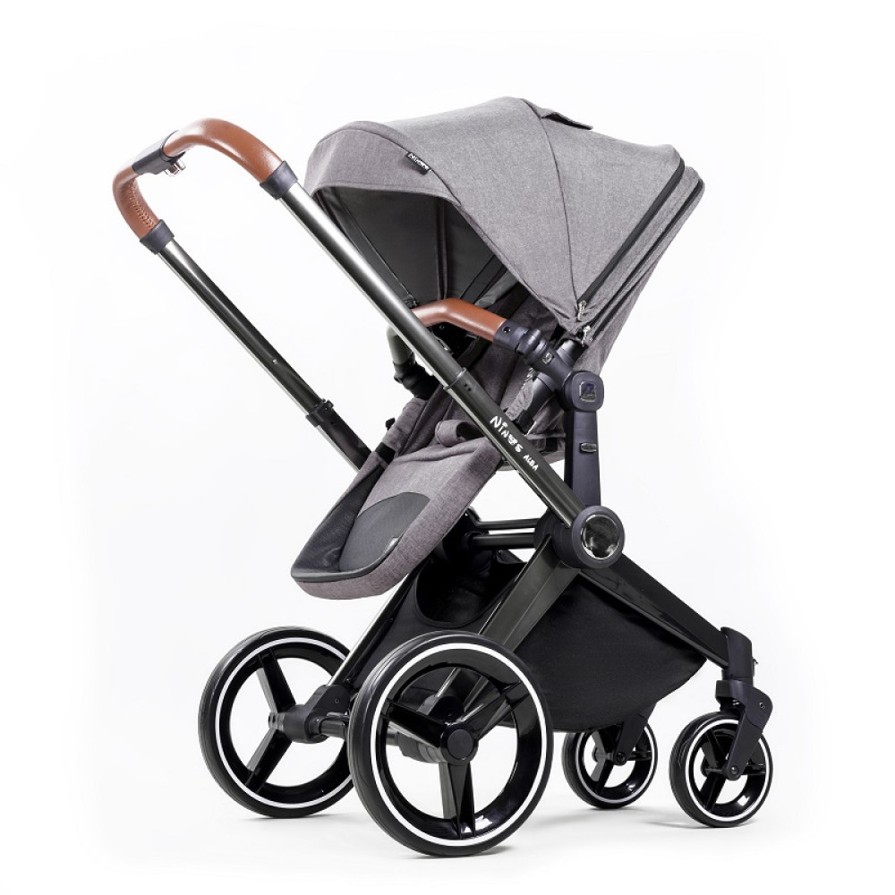 Коляска 2 в 1 Ninos Alba Melange Grey (NA2018MG)