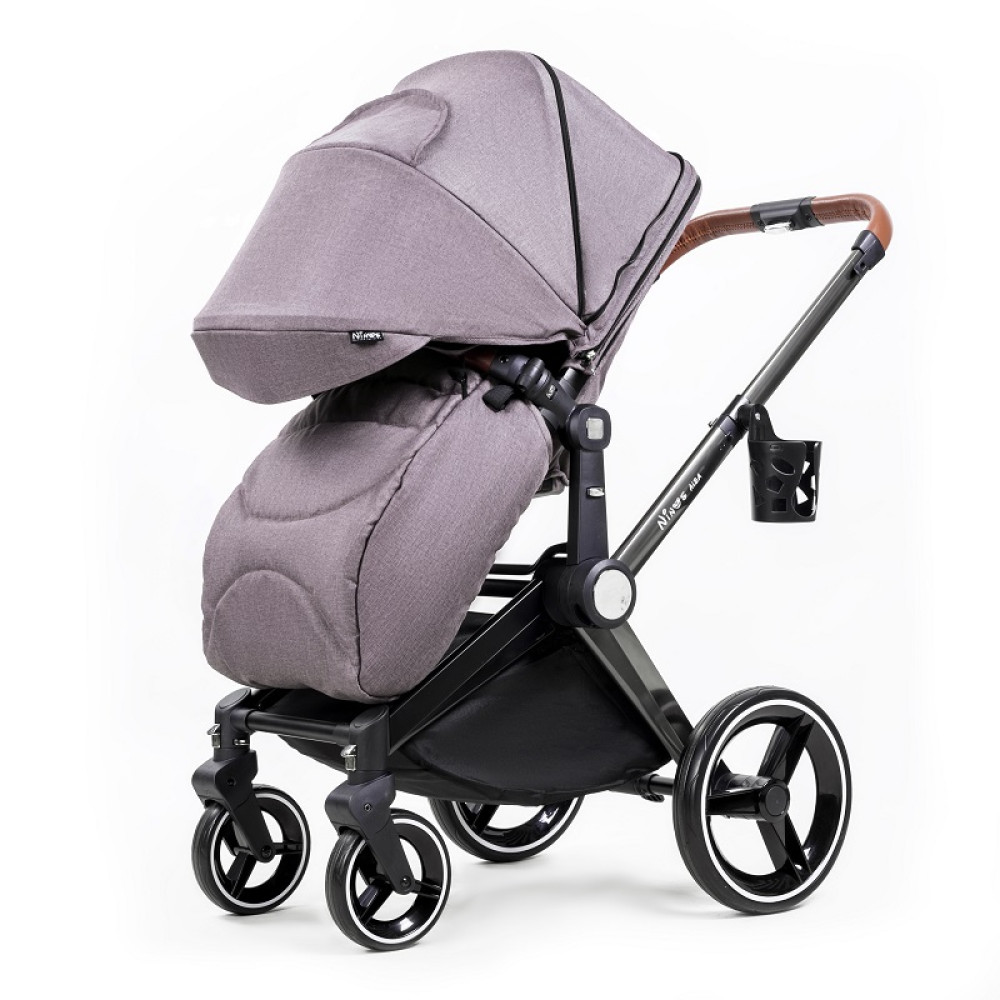 Коляска 2 в 1 Ninos Alba Melange Grey (NA2018MG)